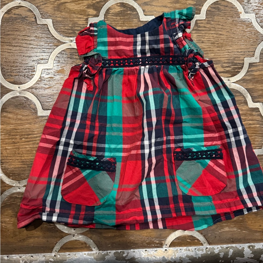 Ruffle Butts Red and Green Plaid Dress